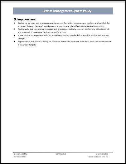Service Management System Policy Process Template MS Word IT service-management-system-policy-process-template-ms-word-it
