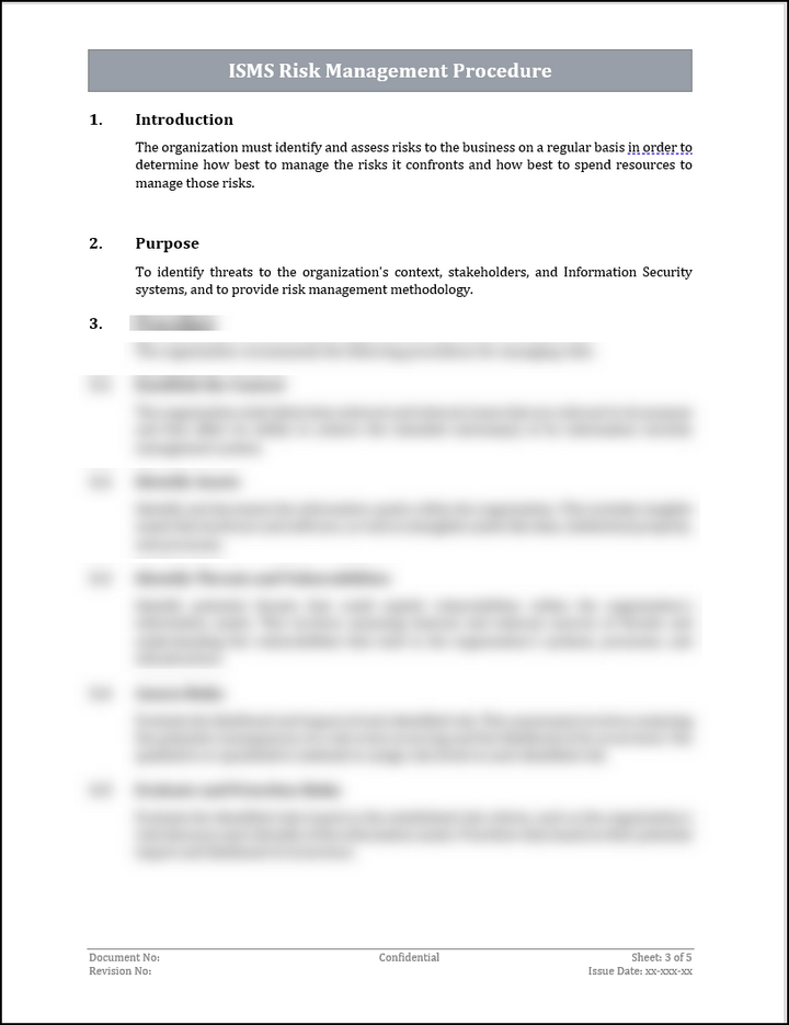 ISO 27001:2022 - ISMS Risk Management Procedure Template