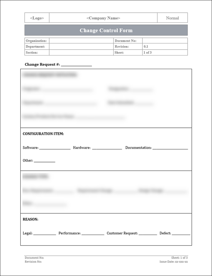 Network Change Control Form Template ISO 27001:2022-Change Control Form Template – IT Governance Framework