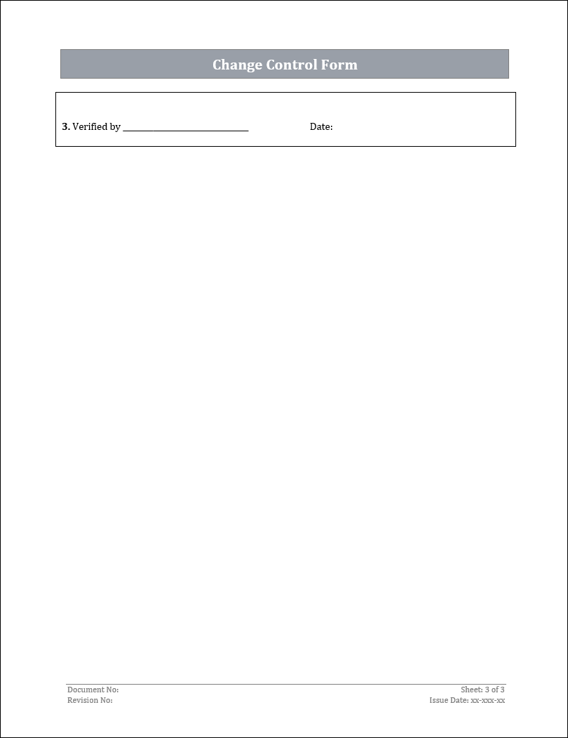 Change Control Form Template Example ISO 27001:2022-Change Control Form Template – IT Governance Framework