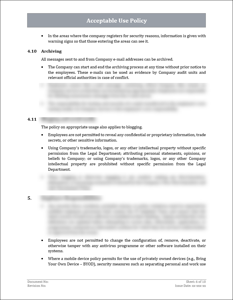 ISO 27001:2022 - Acceptable Use Policy Template – IT Governance Framework