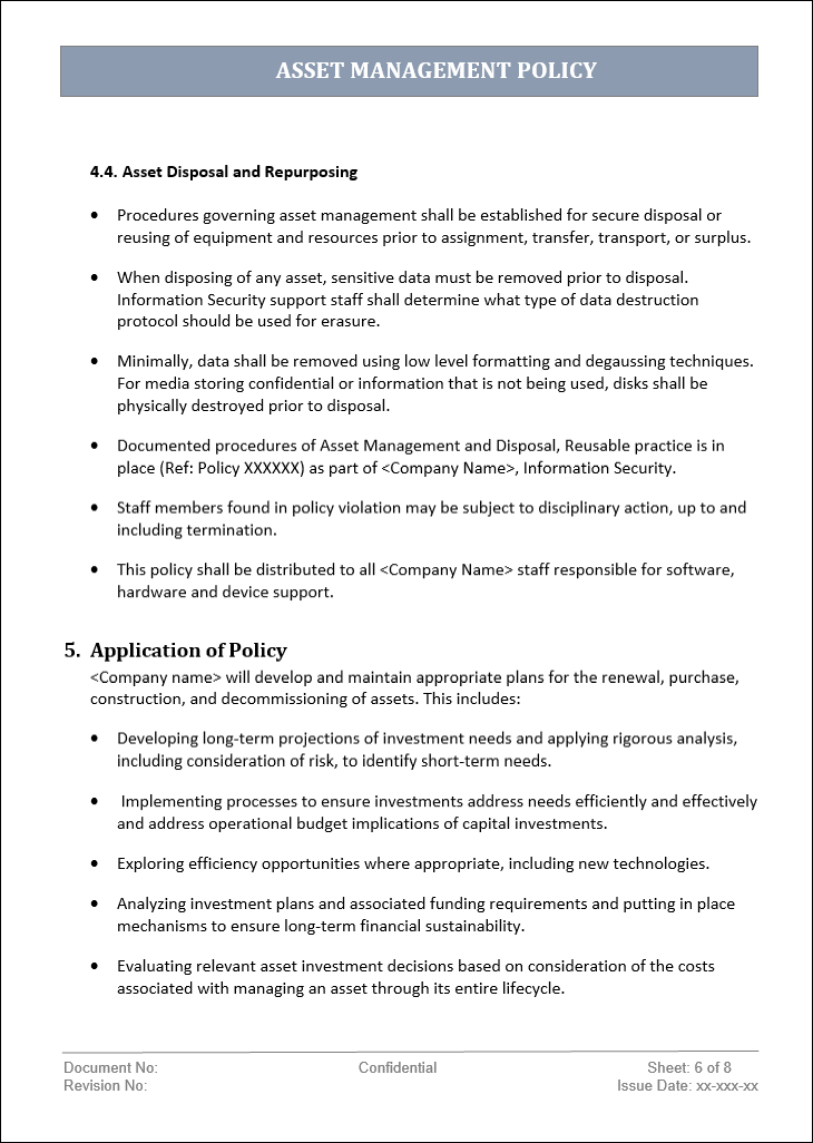 Asset management policy IT Governance Docs Asset management policy IT Governance Docs