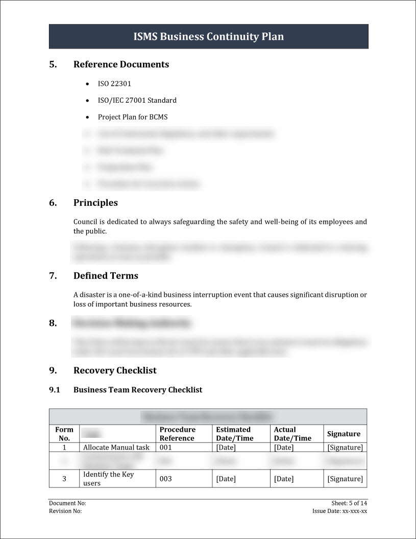business continuity management iso 27001