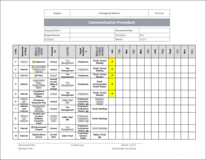 ISO 27001:2022 - Communication Procedure Template