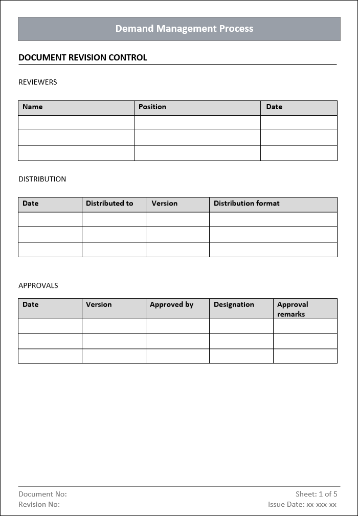 Demand Management Process