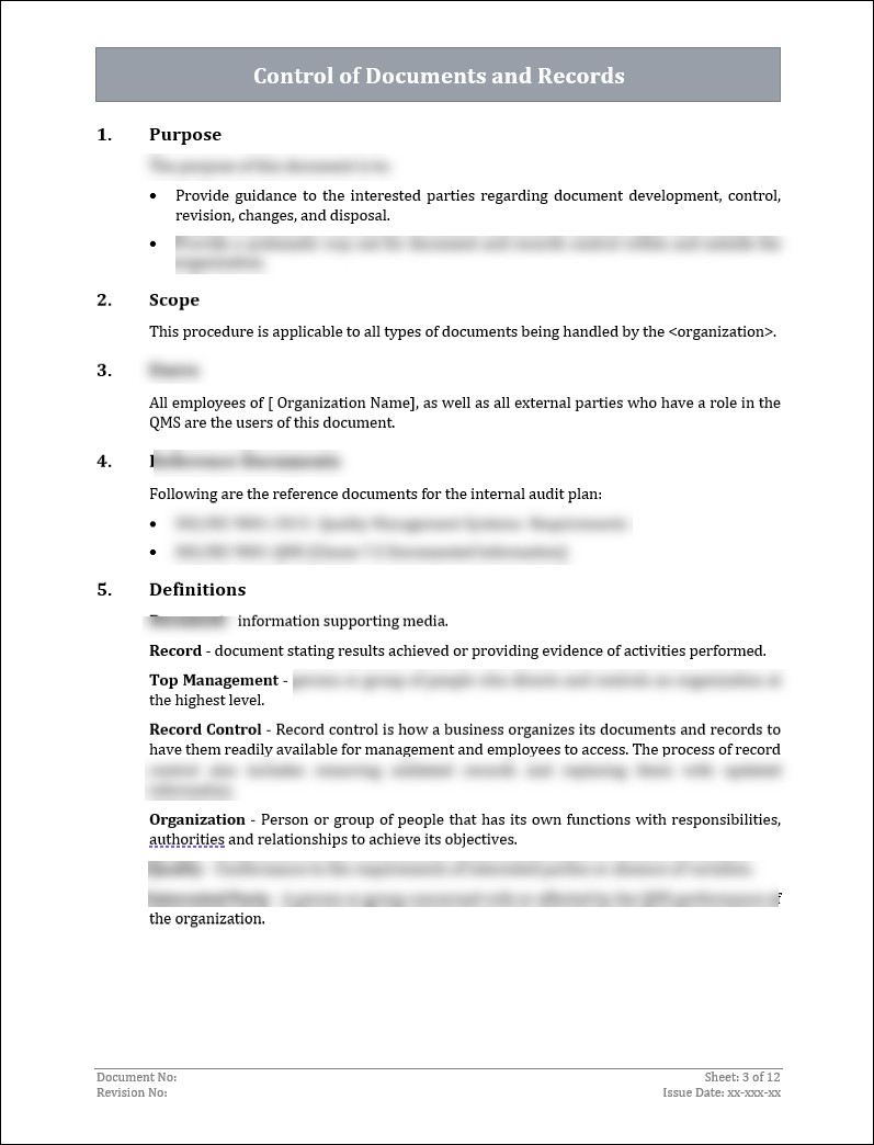 ISO 9001: QMS Document Control Procedure – IT Governance Framework