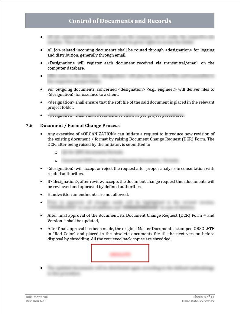ISO 9001: QMS Document Control Procedure – IT Governance Framework