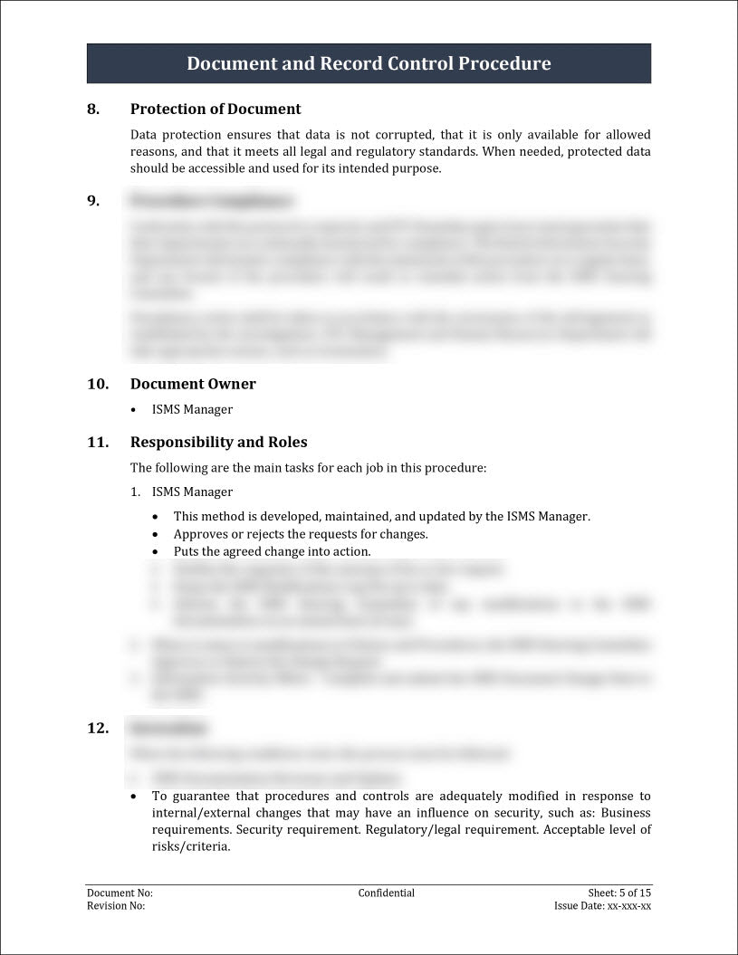 Record Control Iso Animation ISO 27001:2022 - Document and Record Control Procedure Template – IT ...