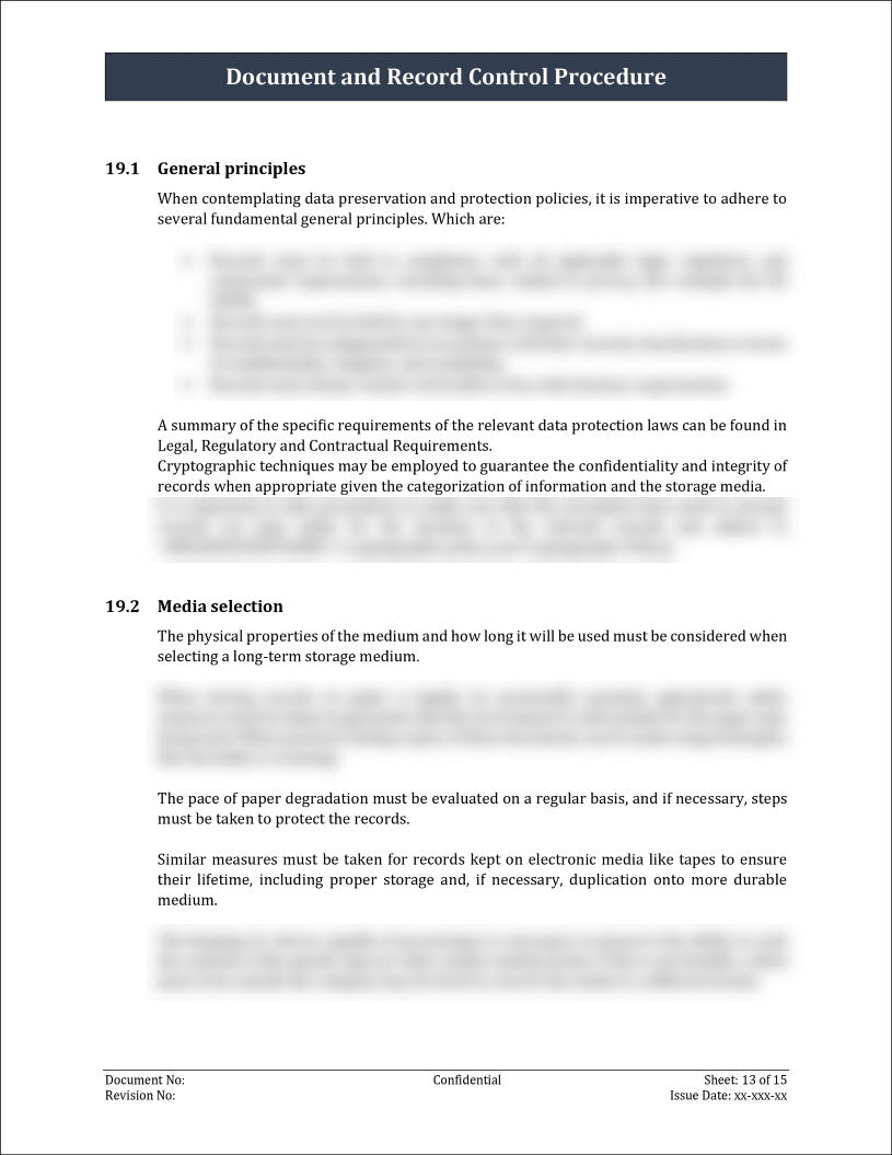 Record Control Iso Animation ISO 27001:2022 - Document and Record Control Procedure Template – IT ...