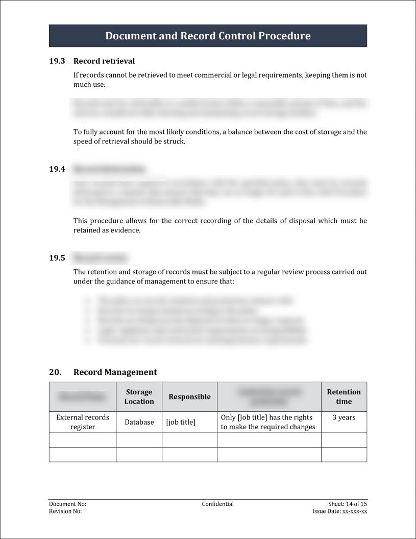 ISO 27001:2022 - Document and Record Control Procedure Template – IT ...