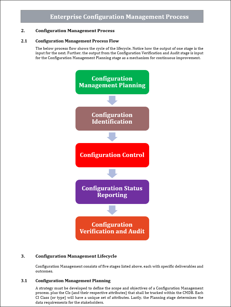 Configuration Management Process Template