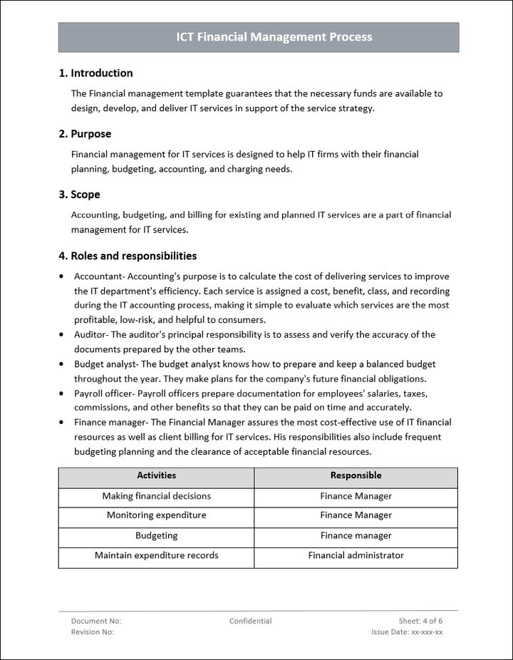 Ics Finance. Message Example ICT Financial Management – IT Governance Framework