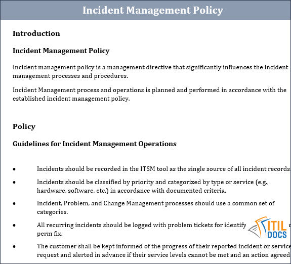 ITSM Templates