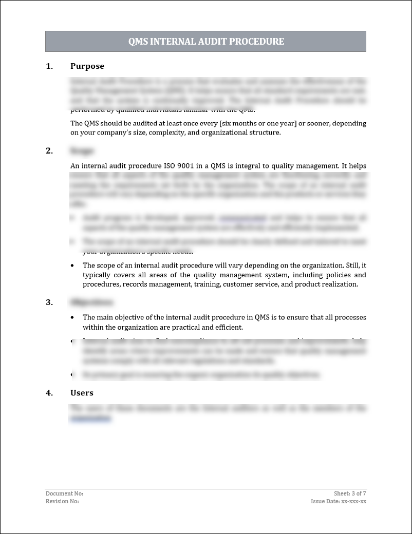 Qms Internal Audit Report.pdf ISO 9001: QMS Internal Audit Procedure – IT Governance Framework