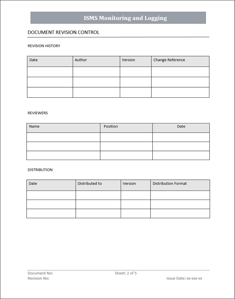 ISMS Monitoring and Logging