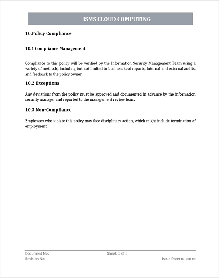 ISMS Cloud Computing