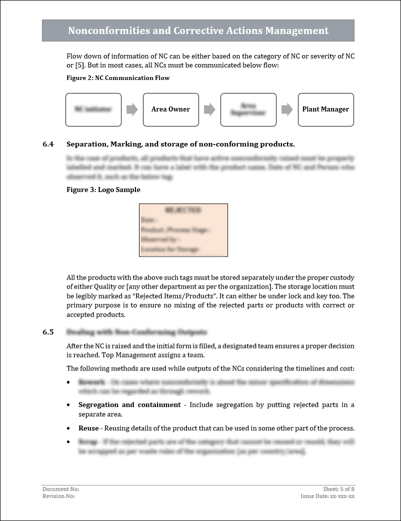 ISO 9001:QMS Nonconformities and Corrective Actions Management Template