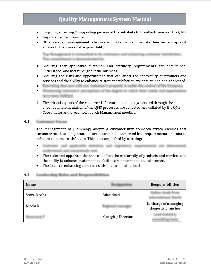 Quality Policy Samples Quality Policy Template