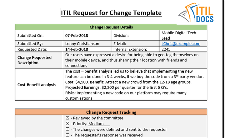 Request-for-Change-Template