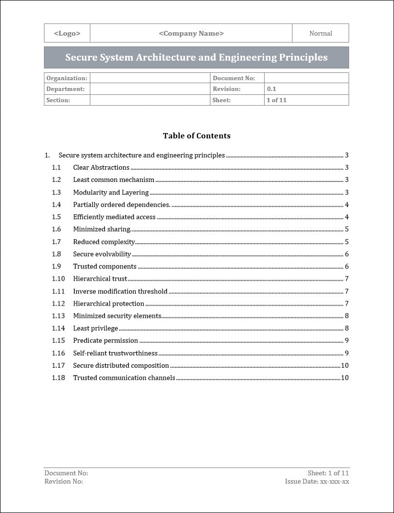 Iso 27100 ISO 27001:2022 - Secure System Architecture and Engineering Principles ...