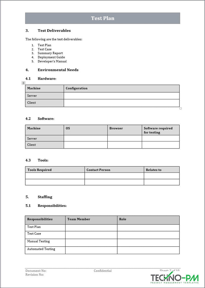 Test Plan Template