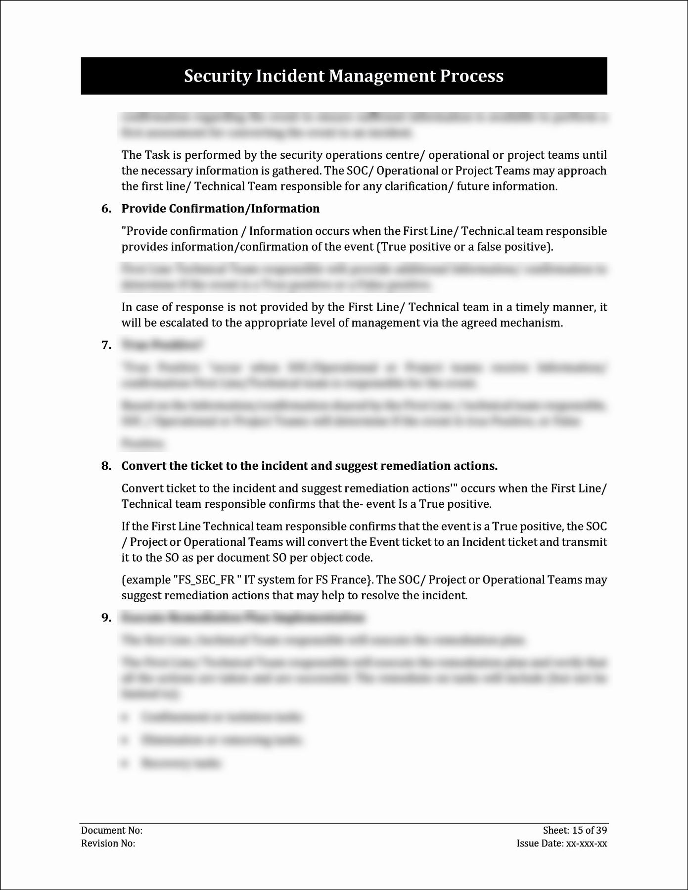 Security Event Reporting ISO 27001:2022-Security Incident Management Process Template – IT ...