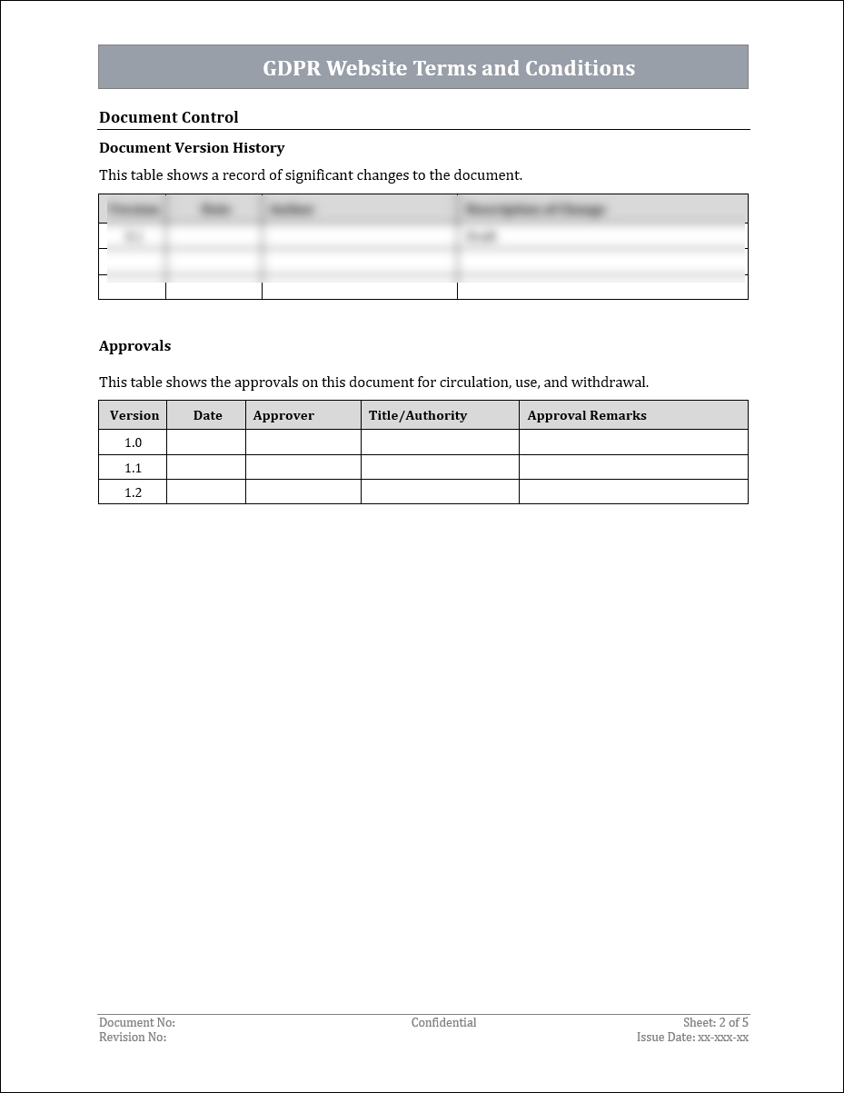 GDPR Website Terms and Conditions Template IT Governance Framework