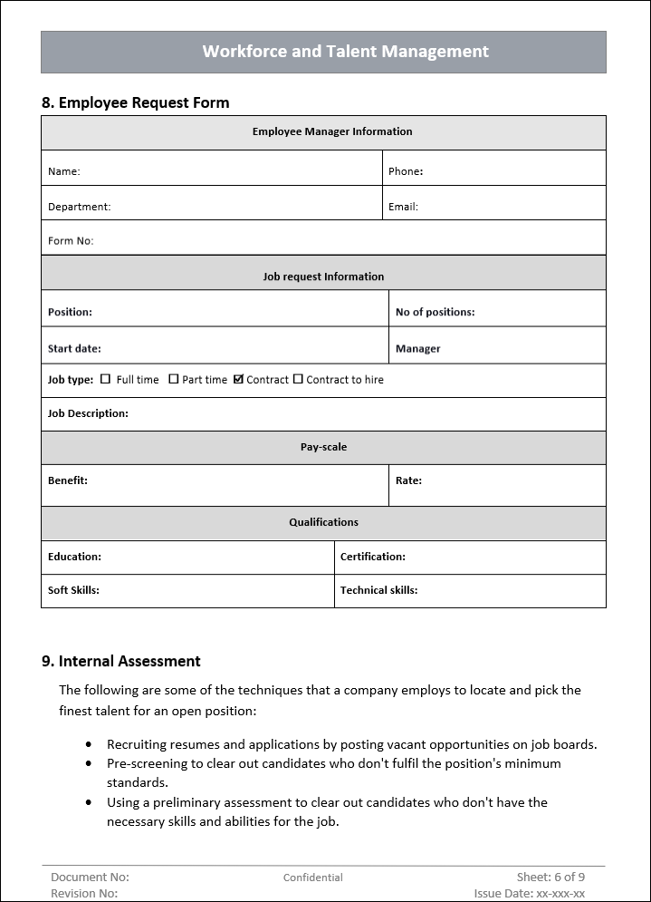 Workforce and Talent Management Internal Assessment